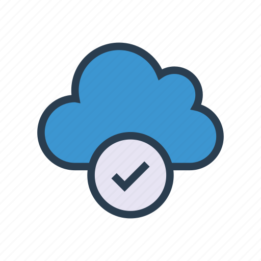 Check, cloud, database, storage, tick icon - Download on Iconfinder
