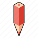 color pencil, isometric, line, pencil, red