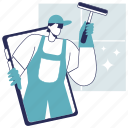 online home cleaning, mobile, app, service, window glass, cleaning service, cleaner, housekeeping, clean 