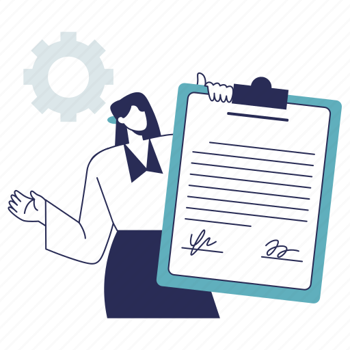 Employment contract, document, agreement, signature, resume, hiring, job illustration - Download on Iconfinder