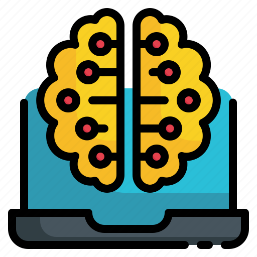 Laptop, brain, intelligence, artificial, ai, computer, technology icon - Download on Iconfinder