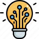 technology, idea, artiificial, light, bulb, ai, innovation