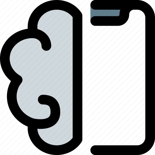 Brain, smartphone, technology, process icon - Download on Iconfinder