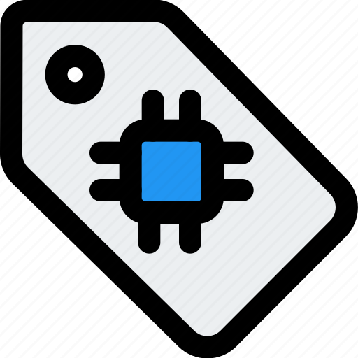Processor, label, technology, tag icon - Download on Iconfinder