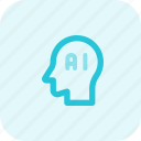head, artificial, intelligence, technology