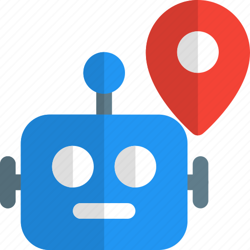 Location, robot, technology, pin icon - Download on Iconfinder
