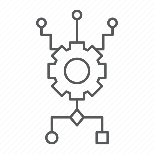 Algorithm, artificial, intelligence, cogwheel, automated, system icon - Download on Iconfinder
