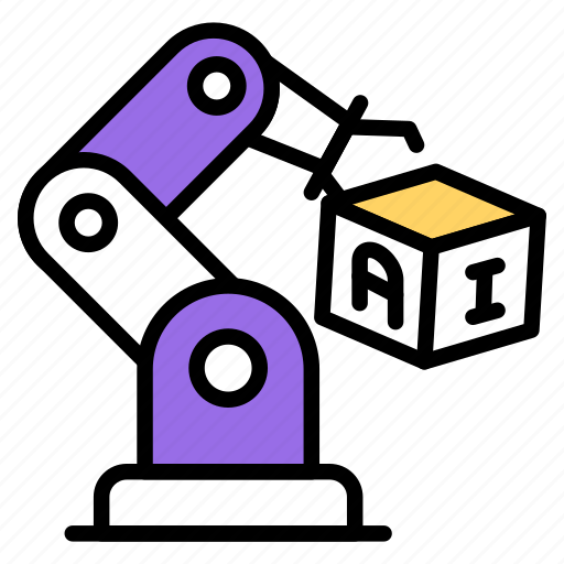 Robotic arm, industrial arm, mechanical robot, ai, artificial intelligence icon - Download on Iconfinder
