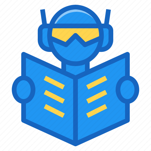 Ai, artificial, intelligence, reading, robot icon - Download on Iconfinder