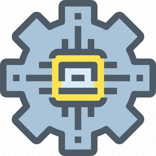 Artificial, gear, intelligence, process, technology icon - Download on Iconfinder