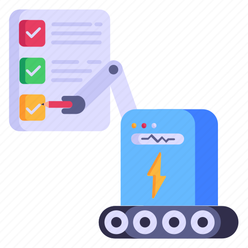 Robot testing, robot task, checklist, robotics, robot technology icon - Download on Iconfinder