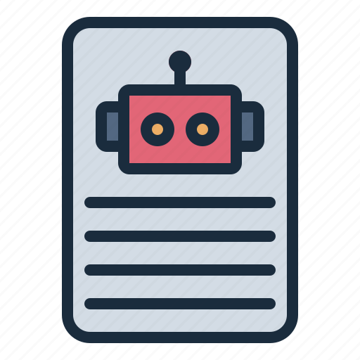 Report, bot, robot, technology, futuristic, artificial intelligence icon - Download on Iconfinder