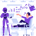 enjoy, robot, work, working, assistant, money, income