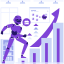 increase, bar, chart, artificial, intelligent, ai, efficient 