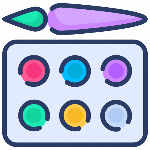 Art, paint, paintbrush, painting, paints, supplies, watercolor icon - Download on Iconfinder