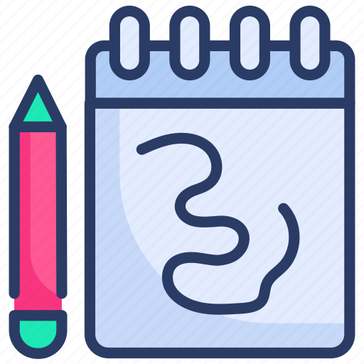 Marker Note Sketch Book Portfolio Icon Download On Iconfinder