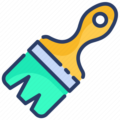 Brush, color, construction, paint, tool, work icon - Download on Iconfinder
