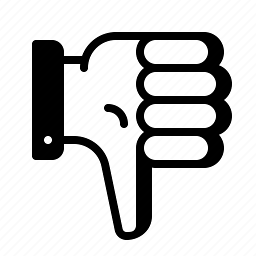 Gesture, thumbs down, failure, decline, disapproval, dislike icon - Download on Iconfinder