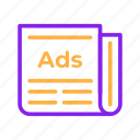 ads, advertisement, advertising, article, newspaper, promotion
