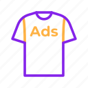 ads, advertisement, advertising, promotion, shirt, tshirt