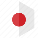 asia, country, design, flag, hexagon, japan