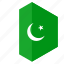 asia, country, design, flag, hexagon, pakistan 