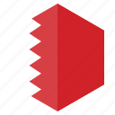asia, bahrain, country, design, flag, hexagon