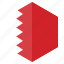 asia, bahrain, country, design, flag, hexagon 