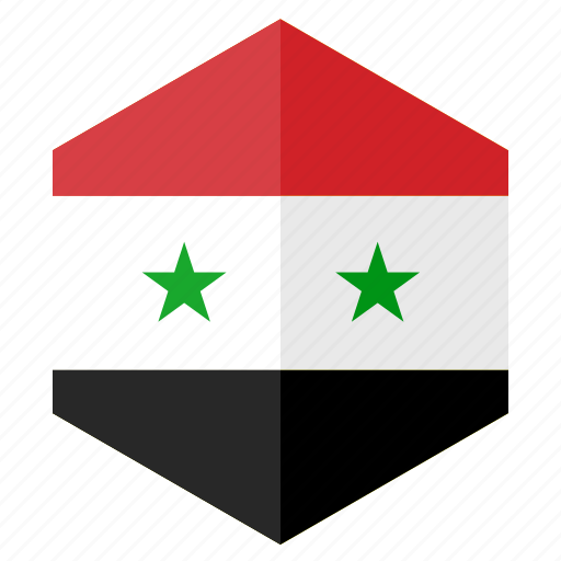 Asia, country, design, flag, hexagon, syria icon - Download on Iconfinder