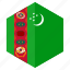 asia, country, design, flag, hexagon, turkmenistan 