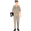 man, officer, uniform, thai, province, district, administrative, government, file 