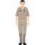 man, officer, uniform, thai, teaching, teacher, standing, short, sleeve 