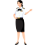 woman, nurse, soldier, navy, military, present, smile 