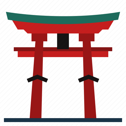 Asia, building, city, japan, landmark, nippon, torii icon - Download on Iconfinder