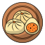 char siu bao, steamed, bbq, chinese, dish, pork buns 