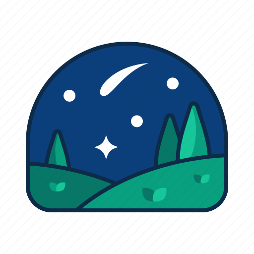 Comet, earth, landscape icon - Download on Iconfinder