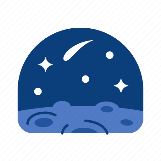 Comet, moon, landscape icon - Download on Iconfinder