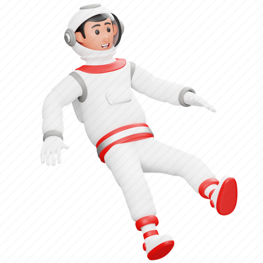 Astronaut, flying, floating, character, man, person, avatar 3D illustration - Download on Iconfinder