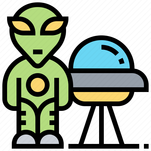 Alien, extraterrestrial, humanoid, spacecraft, ufo icon - Download on Iconfinder