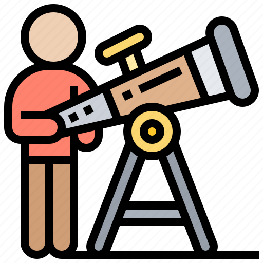 Astronomer, discover, planet, stargazing, telescope icon - Download on Iconfinder