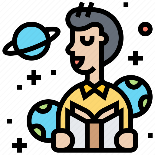 Astrophysicist, book, education, reading, space icon - Download on Iconfinder