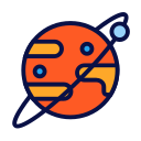 icon, design, style, planet