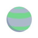 astronaut, icon, design, flat, planet, astronomy