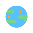 astronaut, icon, design, flat, planet, earth, astronomy