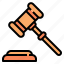 gavel, bid, verdict, auction, judge, law, justice, hammer 