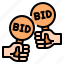 bid, bidding, auction, money, finance 