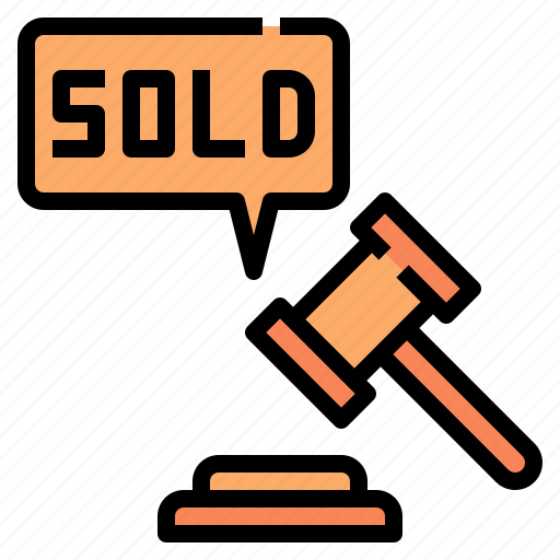 Sold, bid, bidding, auction, hammer, trade icon - Download on Iconfinder
