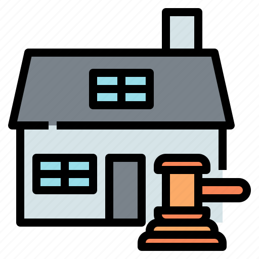 Real, estate, bid, gavel, house, home, bidding icon - Download on Iconfinder