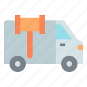 delivery, van, bid, bidding, transportation, hammer