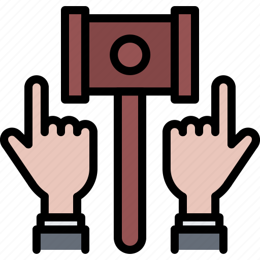Hammer, hand, bet, auction, house icon - Download on Iconfinder